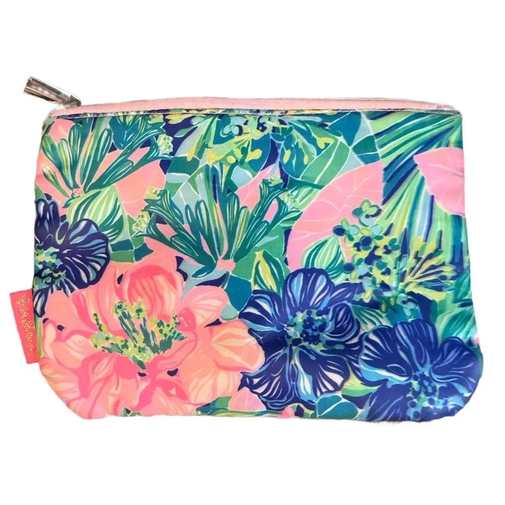Lilly Pulitzer Zipper Clutch Pouch Makeup Bag Purse Organization